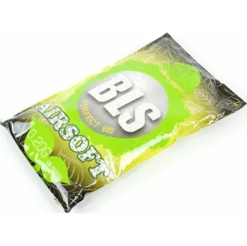 Airsoftová kulička Airsoftové kuličky BLS Perfect BIO 0,20g, 5000bb, bílé, 20x