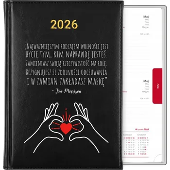 Kalendář Knižkový kalendář 2026 A5 černý