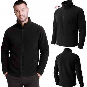 Pánská mikina PRACOVNÍ Polar Mikina fleecová Pánská pracovní mikina BOZP Ochranná TEPLÁ SILNÁ ČERNÁ