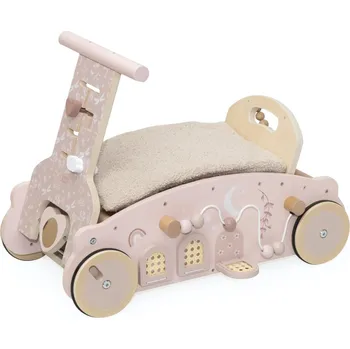 Dětské chodítko Label Label Houpátko, chodítko a vozítko 3v1 - Pink