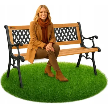 Zahradní lavice Lavička s opěradlem, kovová, 120 x 49 cm