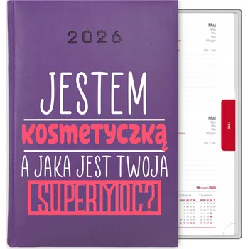 Kalendář Knihový kalendář 2026 A5 fialový