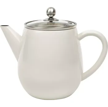 Konvice na čaj BREDEMEIJER Eva Čajová konvice, bílá, objem: 1,10 litru, výška: 195 mm