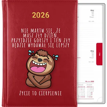 Kalendář Knižní kalendář 2026 A5 červený