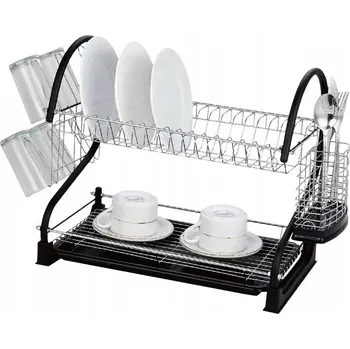Odkapávač na nádobí DVOUÚROVŇOVÝ ODKAPÁVAČ NA NÁDOBÍ, PŘÍBORY A TALÍŘE - VELKÝ