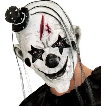 Karnevalová maska Maska na obličej Widmann WI00848 latexová klaun bílý
