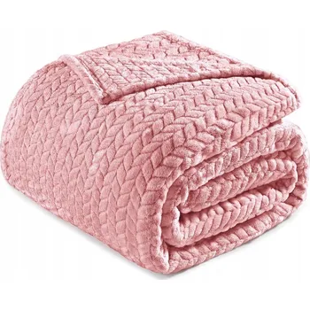 Prostěradlo Měkká deka STROMEČEK 160x200 mikrovlákno RŮŽOVÁ přehoz na POHOVKU