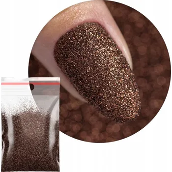 Přípravek na nehty Prášek Ozdoby Na Nechty 20g Kosmetický Bronzový Tmavý Třpytky Č. 61