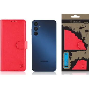 Pouzdro na mobilní telefon Flipové pouzdro Tactical Field Notes pro Samsung Galaxy A15 4G, červená