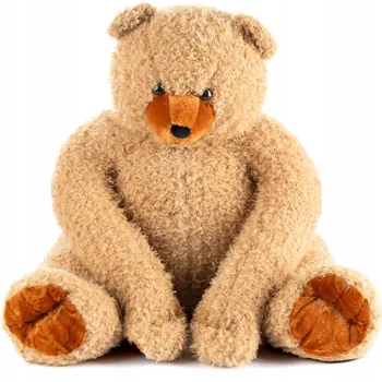 plyšák VELKÝ OBROVSKÝ PLYŠOVÝ MEDVÍDEK LAZY PLYŠÁK PLYŠOVÝ MAZLÍČEK PŘÍTULNÍČEK 100 CM BÉŽOVÝ/HNĚDÝ