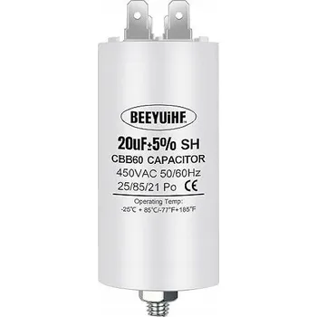 Kondenzátor Motorový kondenzátor ESR CBB60 20 μF 450 V