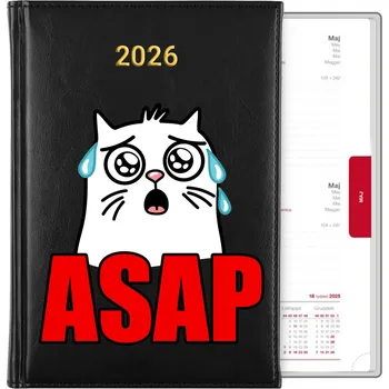 Kalendář Knižkový kalendář 2026 A5 černý