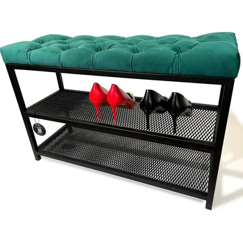 Botník Botník s čalouněným sedákem 80 cm - více barev zelená