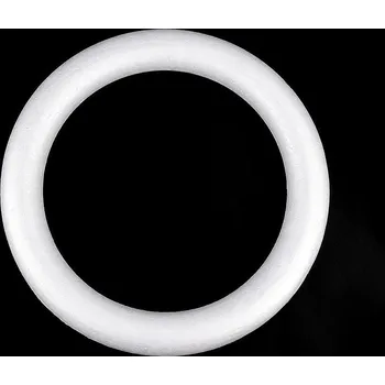 Vánoční dekorace Věnec Ø35 cm polystyren Varianta: bílá, Balení: 1 ks