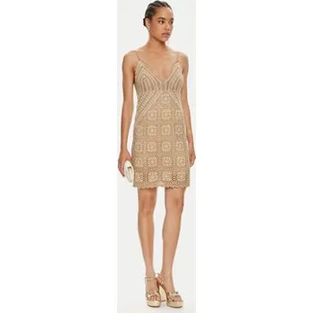 Dámské šaty TWINSET Úpletové šaty 241TT3312 Béžová Slim Fit S