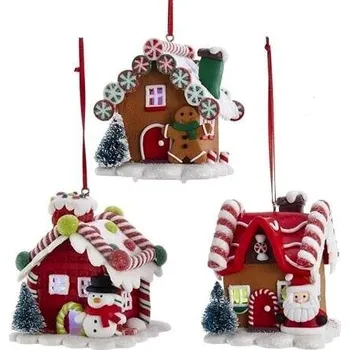 Vánoce KURT ADLER Závěsná ozdoba - Svíticí domeček II