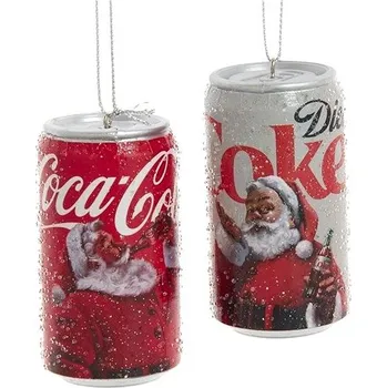 Vánoční dekorace KURT ADLER Ozdoba - Plechovka Coca Cola