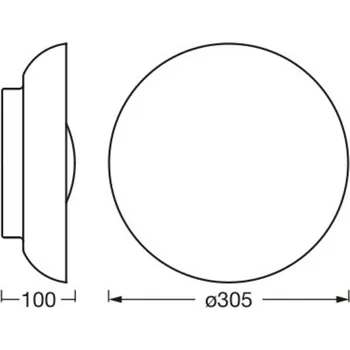Stropní světlo OSRAM ORBIS Milan, dřevo, Ø 31 cm, kov/sklo 2 x 10 W LED - Doprava zdarma
