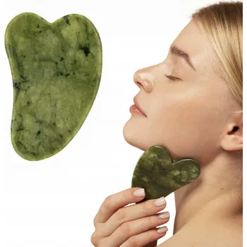 Masážní přístroj MASÁŽNÍ PŘÍSTROJ PŘÍSTROJ NA OBLIČEJ Z JADEITU, MASÁŽNÍ DESTIČKA GUA SHA