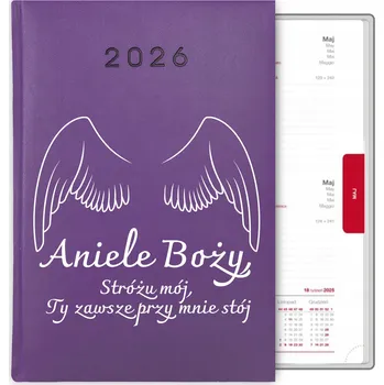 Kalendář Knihový kalendář 2026 A5 fialový