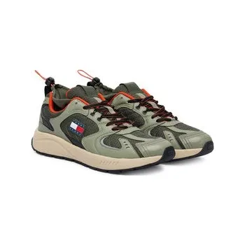 Pánská móda Sneakersy Tommy Jeans Tjm Runner Mix Material EM0EM01620 Khaki 44