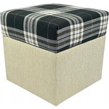 Taburet Taburet čalouněný Max Mebels hnědý