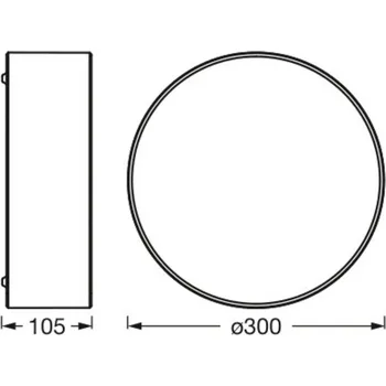 Stropní světlo OSRAM ORBIS PARIS, černé, Ø 30 cm, textilní E27 černá 1 x 25 W