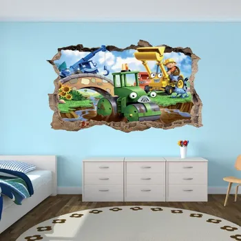 Samolepící dekorace Nálepka na zeď stavitel Bob 47x77cm