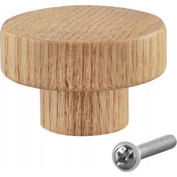 Nábytkové kování NÁBYTKOVÁ KNOFLÍK NÁBYTKOVÁ ÚCHYTKA DŘEVĚNÝ ČERNÝ LOFT KLASICKÝ 40mm