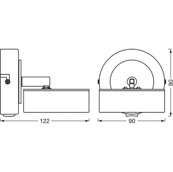 Lampička OSRAM LED stropní bodové světlo PLUTO, černé, 1 bodovka, 3 000 K černá LED 4,8 W celkem