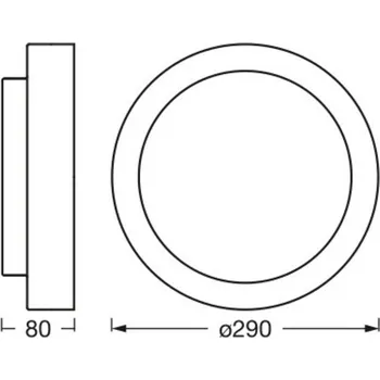 Stropní světlo OSRAM ORBIS MADRID, černé, Ø 29 cm, kov/sklo černá, bílá 2 x 10 W LED - Doprava zdarma