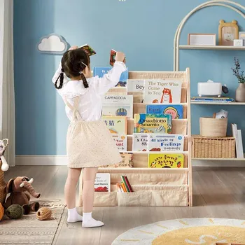 Knihovna Dětská knihovna s látkovými policemi