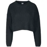 Pletený svetr z Urban Classics - Dámský široký oversized svetr - Ženy - černá