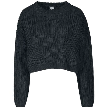 Dámský svetr Pletený svetr z Urban Classics - Dámský široký oversized svetr - Ženy - černá