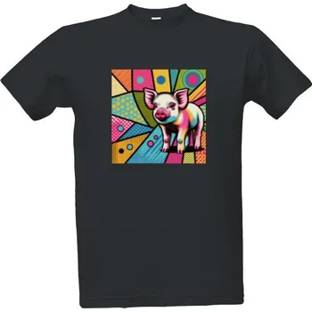 Tričko s potiskem Prase popart pánské