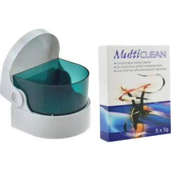 Péče o zubní náhradu ČISTIČKA NA ZUBNÍ PROTÉZY + MULTICLEAN 5x5g SADA NA ČIŠTĚNÍ ZUBNÍCH PROTÉZ
