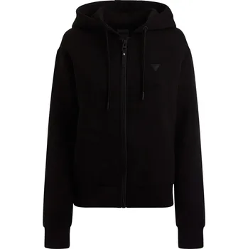 Dámská mikina Dámská Mikina GUESS ALLIE SCUBA HOODIE ZIP SWEATSH V3RQ11K7UW2-JBLK – Černá L
