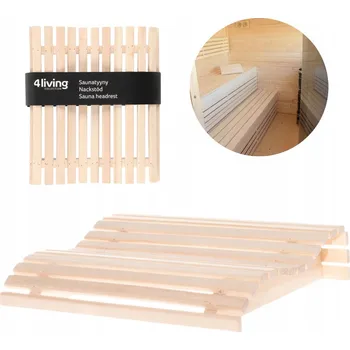 Profilovaná osiková opěrka hlavy do sauny 4Living 319198