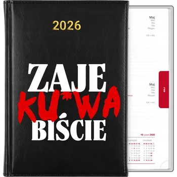Kalendář Knižkový kalendář 2026 A5 černý