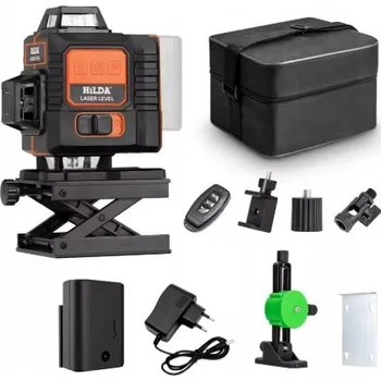 Bezpečnostní kamera LASEROVÁ VODVÁHA HILDA 4D 16 LINII, DESKA, DRŽÁK, DÁLKOVÉ OVLÁDÁNÍ, SADA