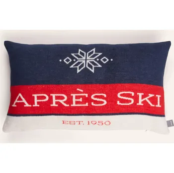 Povlak na polštářek Pad Ozdobný Povlak Na Polštář Apres Ski, tmavě modrá / bílá /...