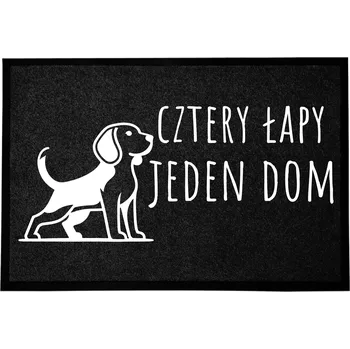 Obraz VSTUPNÍ ČISTICÍ ZÓNA MONOCHROM 40X60 DÁREK MÓDNÍ DEKORACE ČERNÁ S POTISKEM