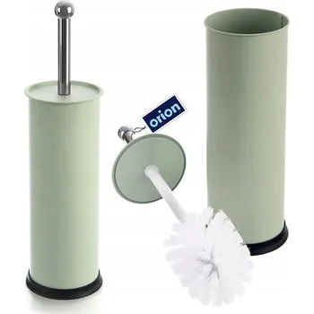 WC štětka WC štětka s nádobou, stojanem a odkapávačem, zelená, kovová, koupelnová