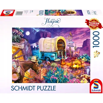 Puzzle Puzzle Schmidt Spiele 1000 dílků - Kempování na Divokém západě - papírové
