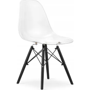 Jídelní židle Židle OSAKA transparentní / černé nohy x 1