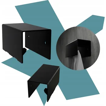 Věšák VĚŠÁK NA RUČNÍKY | HÁČEK | HLINÍKOVÝ | ČERNÝ | ZAPUŠTĚNÝ | PREMIUM