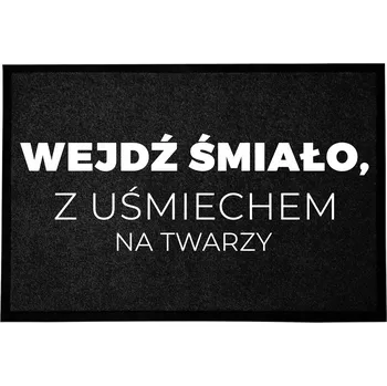 Rohožka Vstupní rohožka MONOCHROM 40x60 DEKORACE ČERNÁ potisk MODERNÍ DÁREK