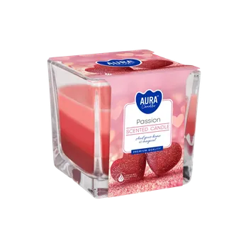 Svíčka Svíce tříbarevná vonná ve skle Passion (snk 80-380)