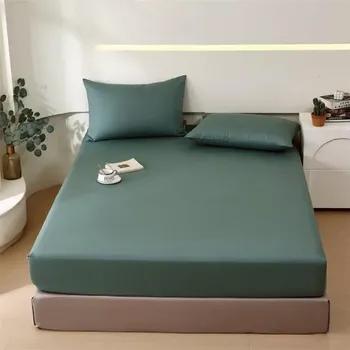 Prostěradlo Bavlněné prostěradlo s gumou - tmavě zelené Šírka: 200 cm | Dĺžka: 220 cm