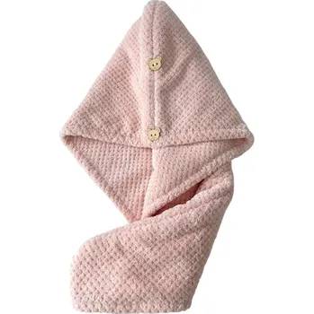 Ručník Ručník, vlasový turban světle růžový 65 x 25 cm